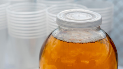 3 litres Jar of beer - tradition of beer drinking in Russia, Autumn