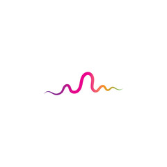 Sound wave logo template vector icon illustration