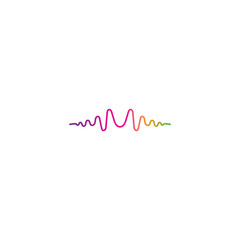 Sound wave logo template vector icon illustration