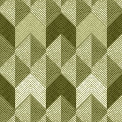 Seamless abstract pattern. Olive lozenges and large cage.