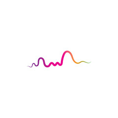 Sound wave logo template vector icon illustration