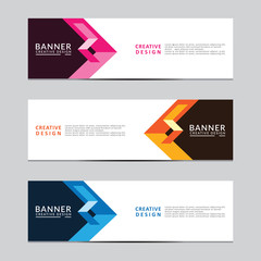 Vector abstract geometric design banner web template. Modern design. Vector illustration
