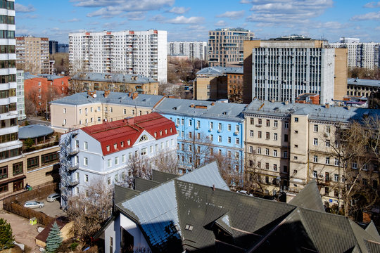 Moscow, urban development in the area of Maryina Roshcha, Oktyabrskaya street