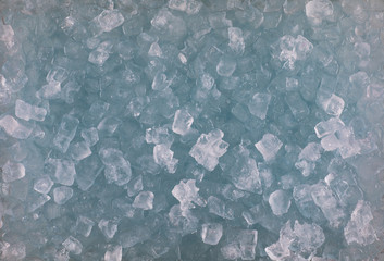 blue frozen ice abstract background of ice cubes