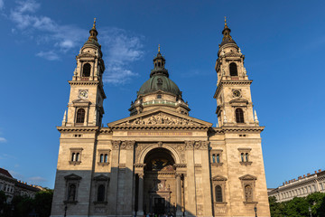 Stunning view of the St. Stephen's Basilica west facade
