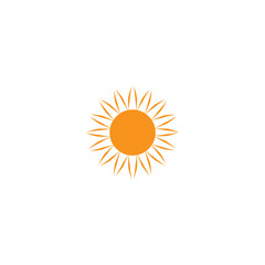 Sun logo and symbols star icon web Vector