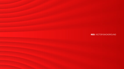 3D Vector Luxury Gala Ceremonial Elegant Deep Red Abstract Background. Red Vector Background. Blank Subtle Distorted Stripes Party Event Decoration. Minimalist Style Wallpaper. Depth Of Field Effect