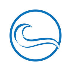 Fototapeta premium Water Wave symbol and icon Logo Template vector