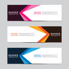 Vector abstract geometric design banner web template. Modern design. Vector illustration