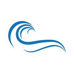 Obraz premium Water Wave symbol and icon Logo Template vector