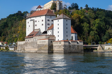 Fortress Veste Oberhaus in Passau, Bavaria, Germany in autumn