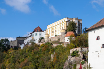 Fortress Veste Oberhaus in Passau, Bavaria, Germany in autumn