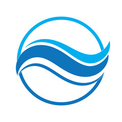 Water Wave symbol and icon Logo Template vector