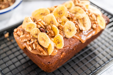 Baking banana bread