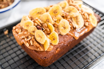 Baking banana bread