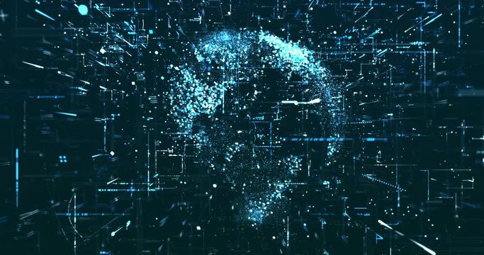 Abstract digital network data background, 3D rendering