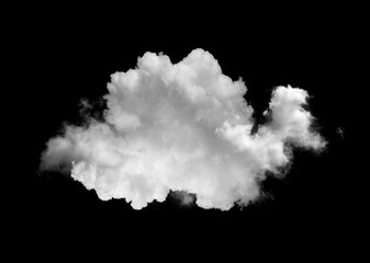 white clouds isolated on black background