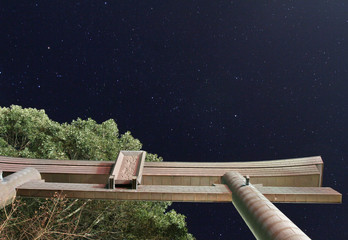 Takachiho shrine night view and kagura ,Miyazaki,Japan