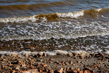 Mediterranean beach shore in the afternoon