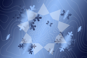 Obraz premium blue, abstract, illustration, space, light, sky, night, stars, star, design, christmas, snow, winter, wave, decoration, holiday, moon, white, glow, curve, dark, water, graphic, art, color