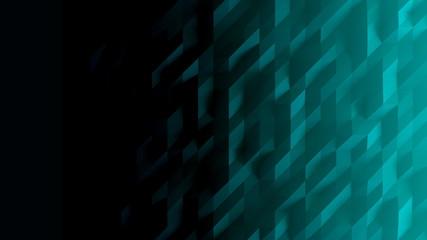 Abstract bright glitter blue background. Minimalistic design, creative concept. Blue,yellow and red diagonal lines & triangles.  Artificial intelligence. 3D illustration.