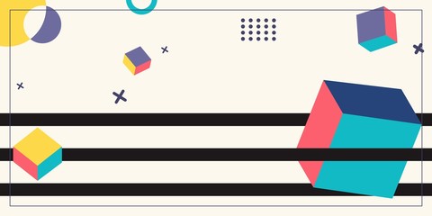 colorful Memphis style Background vector