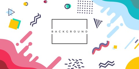 Memphis colorful background vector