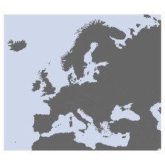vector illustration with Political Map of Europe