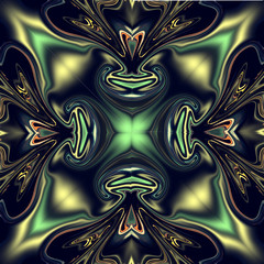 Mandala cross  kaleidoscope abstract geometric colorful seamless pattern background . 