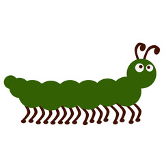 cute cartoon caterpillar illustration