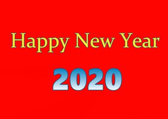 Greeting Card Design Template. Vector illustration of christmas background 2020 On a red background