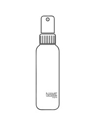 spray bottle. icon for cosmetics. vector illustration.