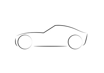 Coupe car icon vector illustration isolated