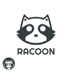 simple cool Racoon head logo design inspiration