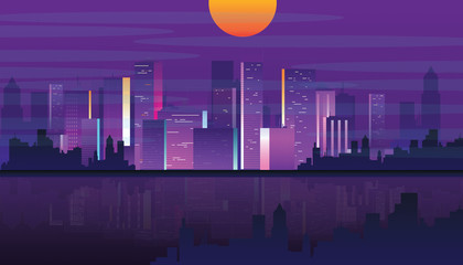 Flat vector web banners on the theme of Sakura Japan, mountain, castle, kawaguchiko, snow, temple, pagoda. Flat Vector Illustration. Flat Design Background. Web vector illustration. Vector Background.