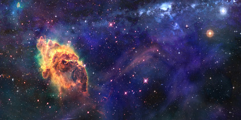 Space cosmic background of supernova nebula and stars © PaulPaladin