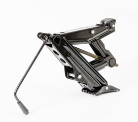 Black car tire lifting jack