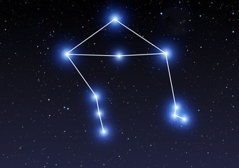 Libra constellation on starry sky © PaulPaladin