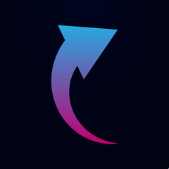 Arrow nolan icon. Simple glyph, flat vector of arrows icons for ui and ux, website or mobile application