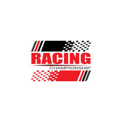 Naklejka premium Race flag icon design