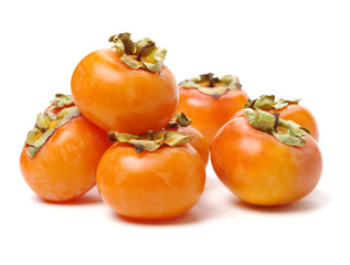 persimmon on white background