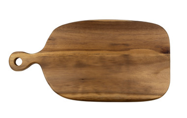  Wooden chopping board isolated on white 