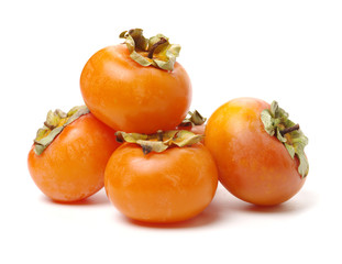 persimmon on white background
