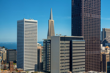 Fototapeta na wymiar Downtown San Francisco skyline buildings and skyscrapers