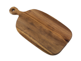 Natural cutting board isolated on white background