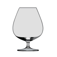 Cognac glass realistic vector illustration isolated
