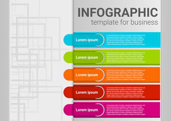 Obraz premium Infographic business marketing concept workflow layout design vector