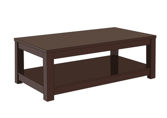 Coffee table realistic vector illustration isolated