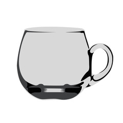 Punch glass realistic vector illustration isolated