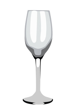 Sherry glass realistic vector illustration isolated